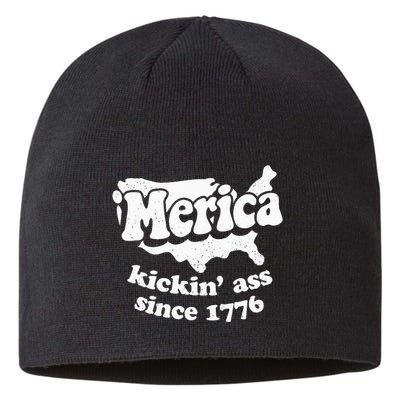 4th Of July Merica Kickin Ass Since 1776 Independence Day Gift Sustainable Beanie