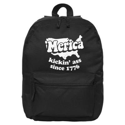4th Of July Merica Kickin Ass Since 1776 Independence Day Gift 16 in Basic Backpack