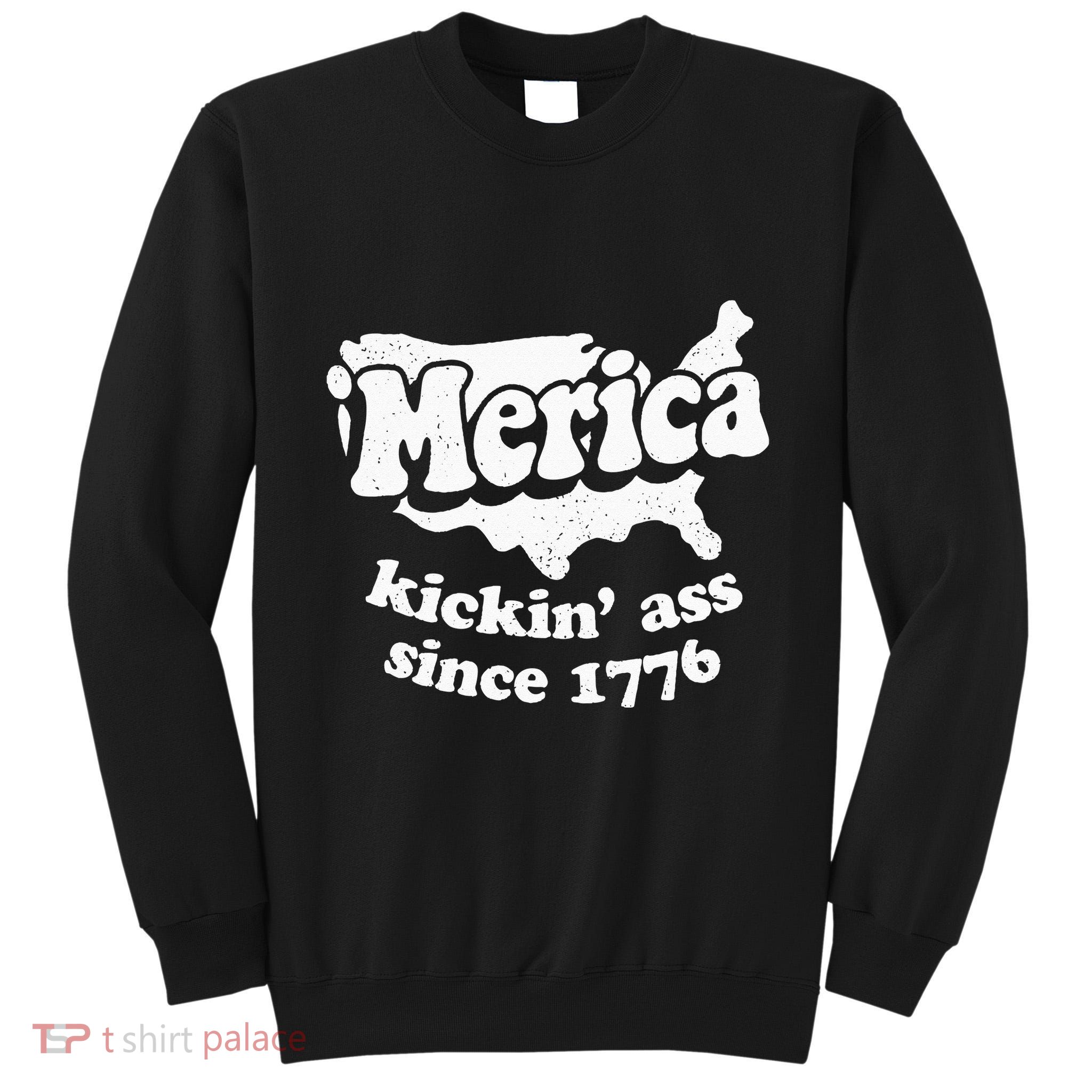 4th Of July Merica Kickin Ass Since 1776 Independence Day Gift Tall Sweatshirt