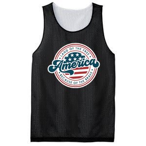 4th Of July America The Land Of The Free Because Of Brave Mesh Reversible Basketball Jersey Tank