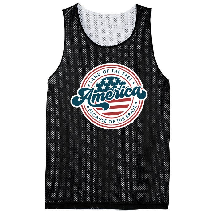 4th Of July America The Land Of The Free Because Of Brave Mesh Reversible Basketball Jersey Tank