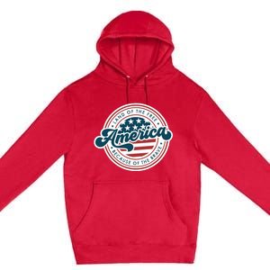 4th Of July America The Land Of The Free Because Of Brave Premium Pullover Hoodie