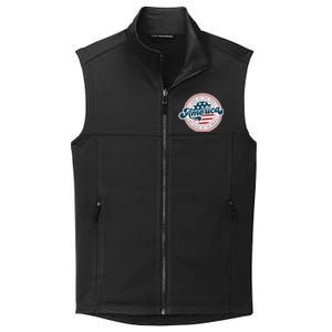 4th Of July America The Land Of The Free Because Of Brave Collective Smooth Fleece Vest