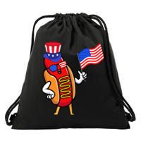 4th Of July Hot Dog Hotdog 4th Of July Drawstring Bag