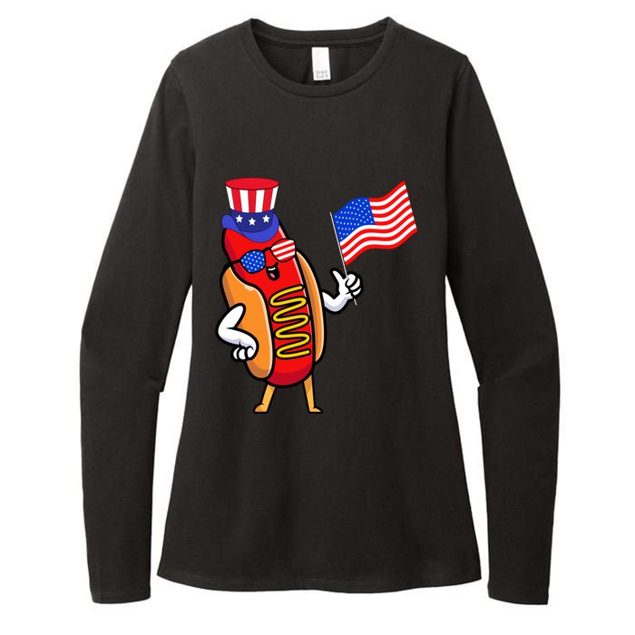 4th Of July Hot Dog Hotdog 4th Of July Womens CVC Long Sleeve Shirt