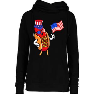 4th Of July Hot Dog Hotdog 4th Of July Womens Funnel Neck Pullover Hood