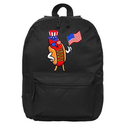 4th Of July Hot Dog Hotdog 4th Of July 16 in Basic Backpack