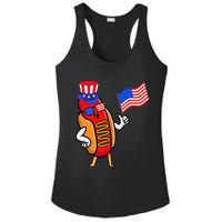 4th Of July Hot Dog Hotdog 4th Of July Ladies PosiCharge Competitor Racerback Tank