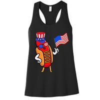 4th Of July Hot Dog Hotdog 4th Of July Women's Racerback Tank