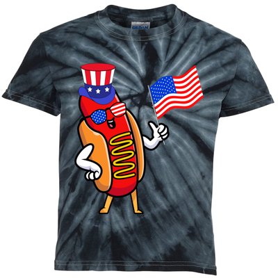 4th Of July Hot Dog Hotdog 4th Of July Kids Tie-Dye T-Shirt