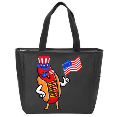 4th Of July Hot Dog Hotdog 4th Of July Zip Tote Bag