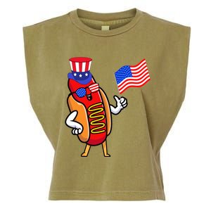 4th Of July Hot Dog Hotdog 4th Of July Garment-Dyed Women's Muscle Tee