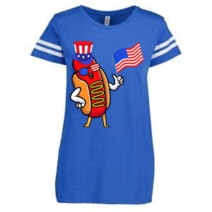 4th Of July Hot Dog Hotdog 4th Of July Enza Ladies Jersey Football T-Shirt