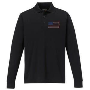 4th Of July Hockey Hockey American Flag Usa Patriotic Sport Great Gift Performance Long Sleeve Polo