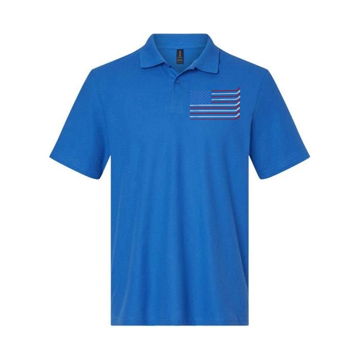 4th Of July Hockey Hockey American Flag Usa Patriotic Sport Great Gift Softstyle Adult Sport Polo