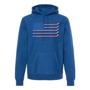 4th Of July Hockey Hockey American Flag Usa Patriotic Sport Great Gift Premium Hoodie