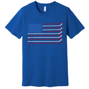 4th Of July Hockey Hockey American Flag Usa Patriotic Sport Great Gift Premium T-Shirt