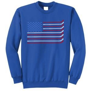 4th Of July Hockey Hockey American Flag Usa Patriotic Sport Great Gift Tall Sweatshirt