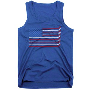 4th Of July Hockey Hockey American Flag Usa Patriotic Sport Great Gift Tank Top