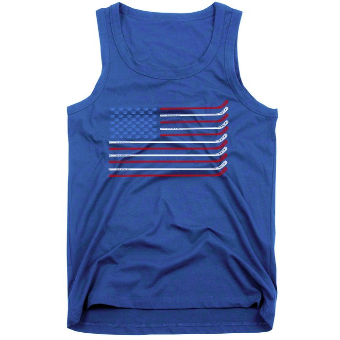 4th Of July Hockey Hockey American Flag Usa Patriotic Sport Great Gift Tank Top