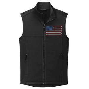 4th Of July Hockey Hockey American Flag Usa Patriotic Sport Great Gift Collective Smooth Fleece Vest