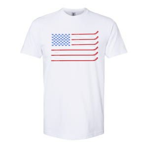 4th Of July Hockey Hockey American Flag Usa Patriotic Sport Great Gift Softstyle CVC T-Shirt