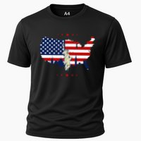 4th Of July American Flag Statue Of Liberty Cooling Performance Crew T-Shirt