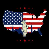 4th Of July American Flag Statue Of Liberty Cooling Performance Crew T-Shirt