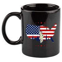 4th Of July American Flag Statue Of Liberty 11oz C Handle Ceramic Mug