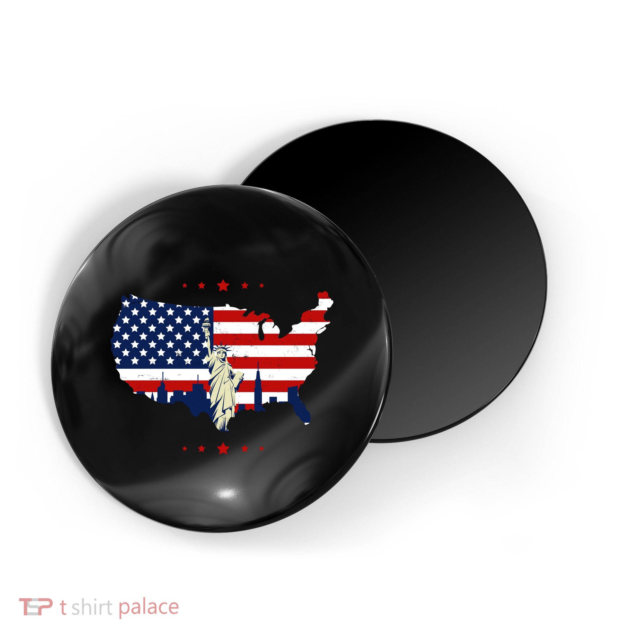 4th Of July American Flag Statue Of Liberty Magnet