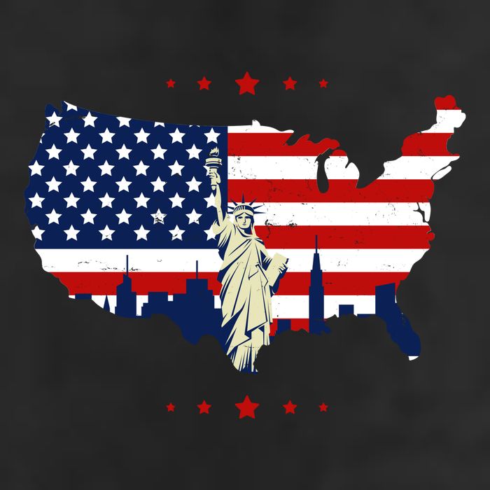 4th Of July American Flag Statue Of Liberty 25L Jumbo Tote