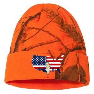 4th Of July American Flag Statue Of Liberty Kati Licensed 12" Camo Beanie