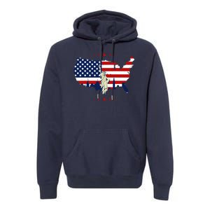 4th Of July American Flag Statue Of Liberty Premium Hoodie