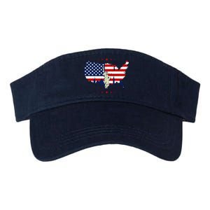 4th Of July American Flag Statue Of Liberty Valucap Bio-Washed Visor