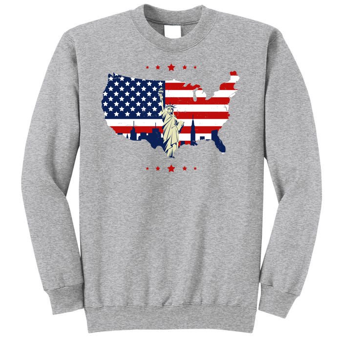 4th Of July American Flag Statue Of Liberty Sweatshirt