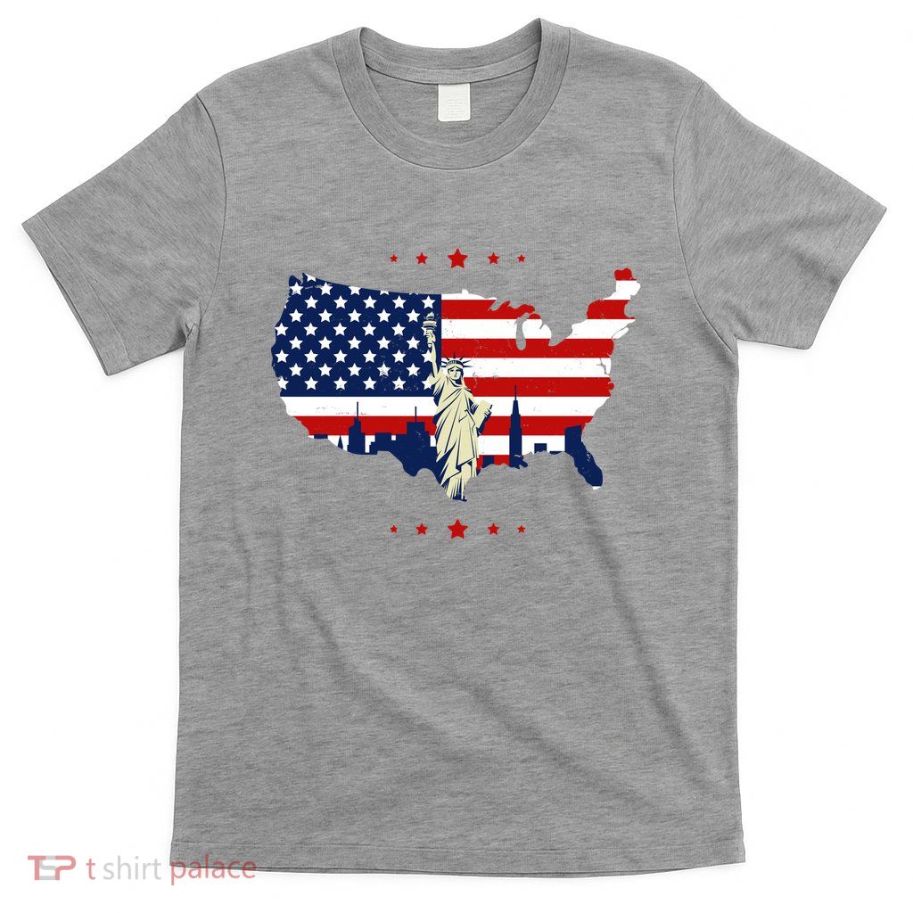 4th Of July American Flag Statue Of Liberty T-Shirt