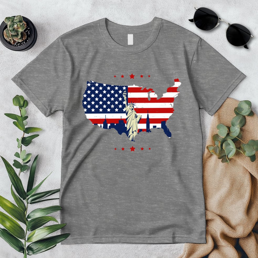 4th Of July American Flag Statue Of Liberty Premium T-Shirt