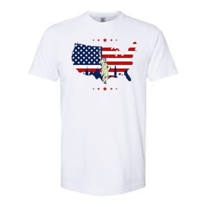 4th Of July American Flag Statue Of Liberty Softstyle CVC T-Shirt