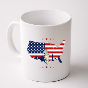 4th Of July American Flag Statue Of Liberty Coffee Mug