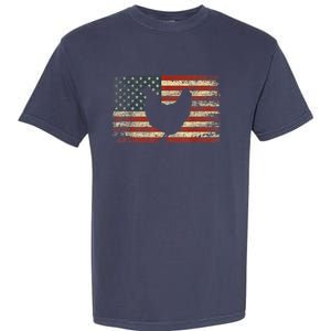 4th of July Chicken Patriotic American Flag Wo Girl Garment-Dyed Heavyweight T-Shirt