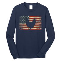 4th of July Chicken Patriotic American Flag Wo Girl Long Sleeve Shirt