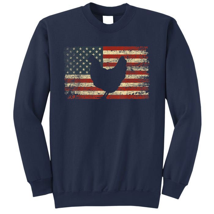 4th of July Chicken Patriotic American Flag Wo Girl Sweatshirt