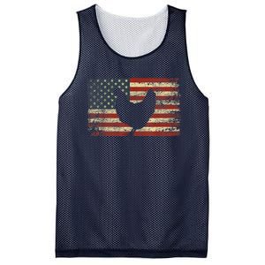 4th of July Chicken Patriotic American Flag Wo Girl Mesh Reversible Basketball Jersey Tank