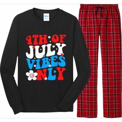 4th Of July Vibes Only 4th Of July Women Men Long Sleeve Pajama Set