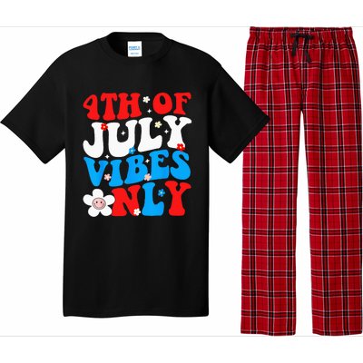 4th Of July Vibes Only 4th Of July Women Men Pajama Set