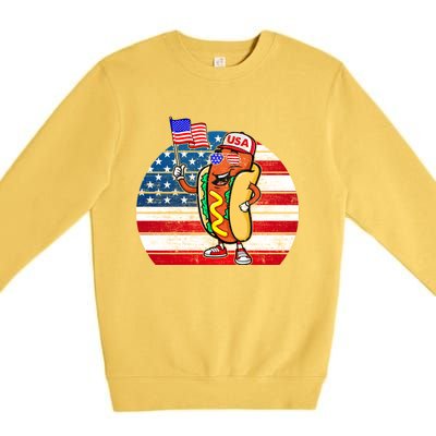 4th Of July Hot Dog Hotdog 4th Of July Premium Crewneck Sweatshirt