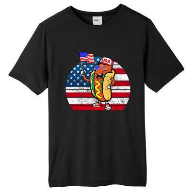 4th Of July Hot Dog Hotdog 4th Of July Tall Fusion ChromaSoft Performance T-Shirt