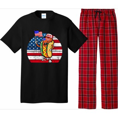 4th Of July Hot Dog Hotdog 4th Of July Pajama Set