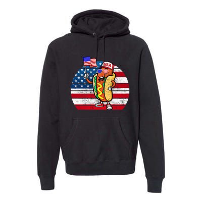 4th Of July Hot Dog Hotdog 4th Of July Premium Hoodie