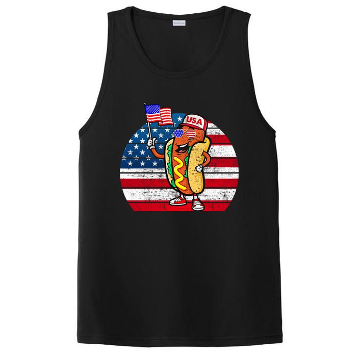 4th Of July Hot Dog Hotdog 4th Of July PosiCharge Competitor Tank